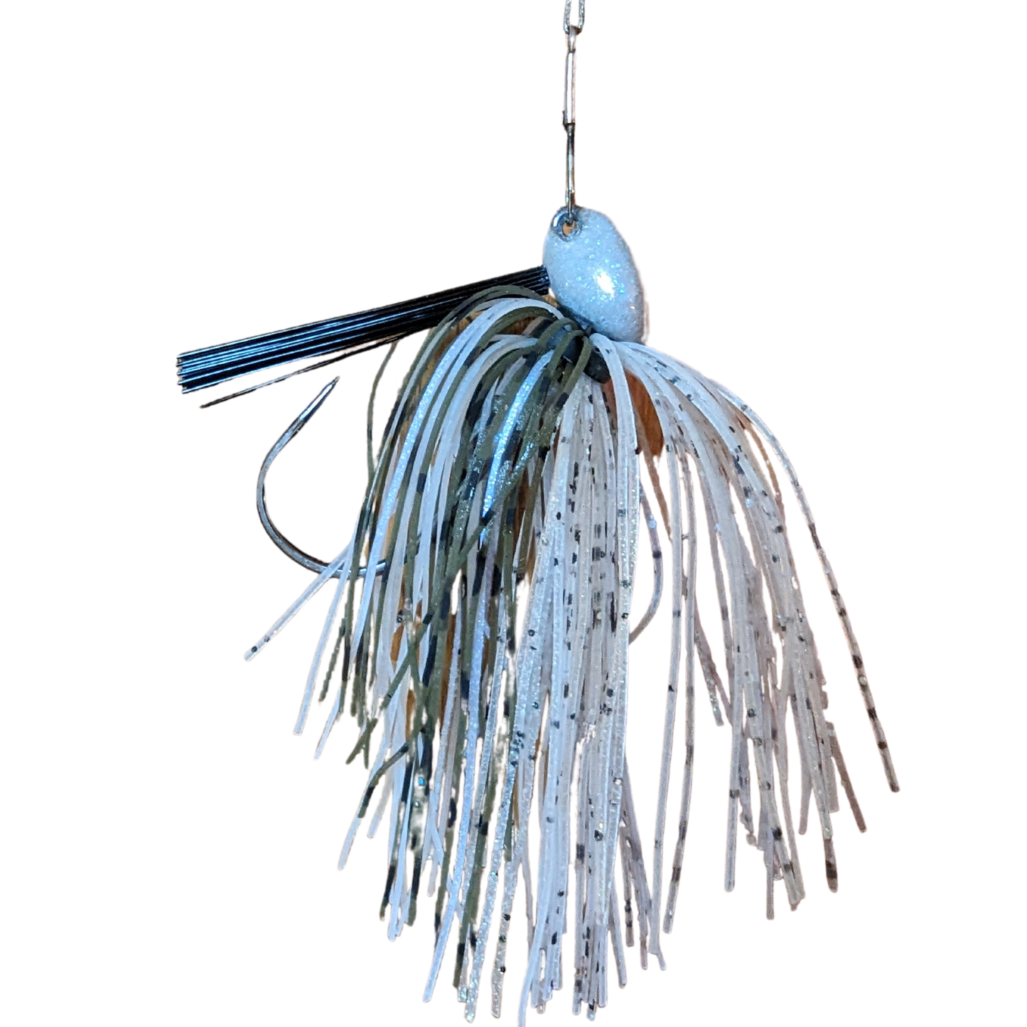 Blue grey gray white and holographic colorful large lead free jig used to catch big bass